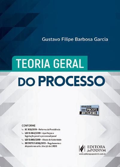 Teoria Geral Do Processo 2020 JusPodivm Livros De Direito