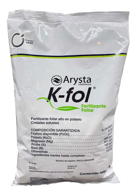 K Fol Nutriente Fertilizante Foliar Alto Potasio 1 Kg MercadoLibre