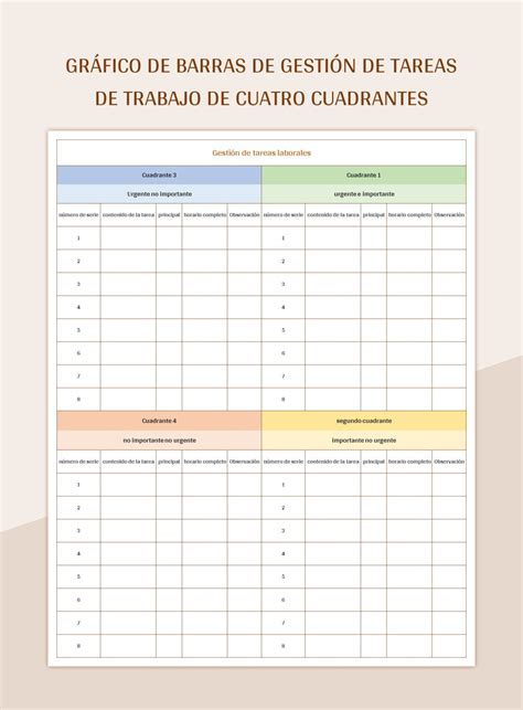 Plantilla De Formato Excel Gr Fico De Barras De Gesti N De Tareas De