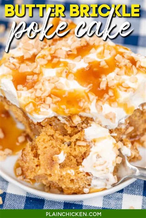 Butter Brickle Poke Cake Plain Chicken