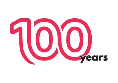 100th Year Logo And Typography 7957684 Vector Art At Vecteezy