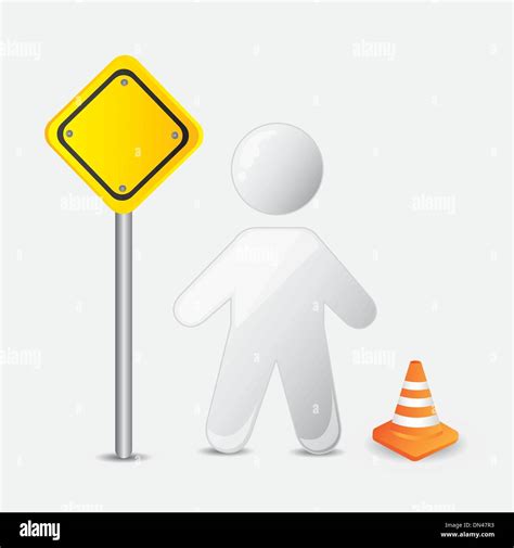 Silhouette Street Traffic Barrier Icon Stock Vector Images Alamy