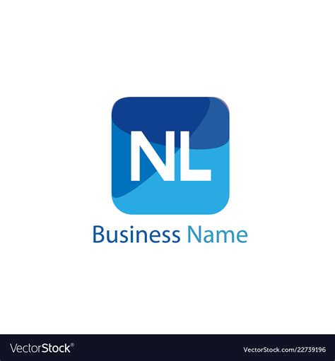 Initial Letter Nl Logo Template Design Royalty Free Vector