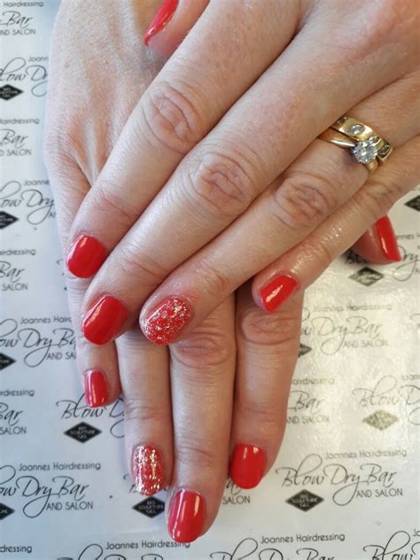 Biosculpture Gel Overlay Colour 95 Springsplash With Added Glitter Accent Gel Overlay Nail