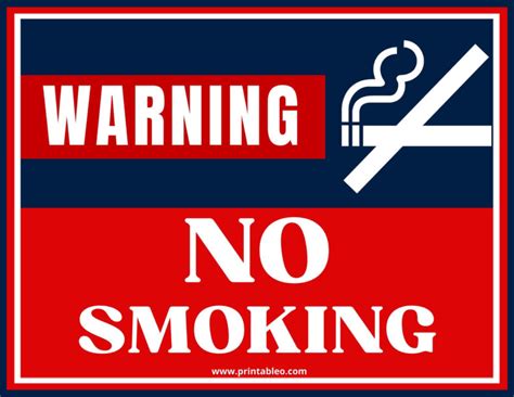 50+ Printable No Smoking Signs & Symbols | Free Download