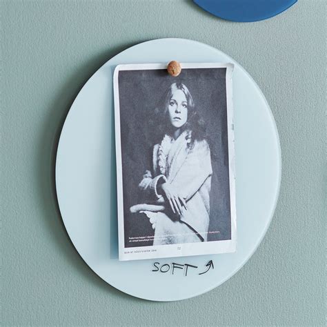 Circular glass writing board CAROL, Ø 450 mm, white | AJ Products