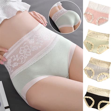 Sexy Womens Lace Panties Modal Briefs Seamless Underwear High Waist