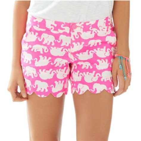 Lilly Pulitzer Shorts Lilly Pulitzer Pink Elephant Buttercup Shorts