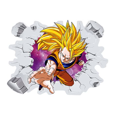 Wandtattoo Loch Dragon Ball Son Goku Saiyan Webwandtattoo