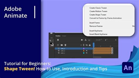 Learn Adobe Animate Tutorial For Beginners Shape Tween How To Use