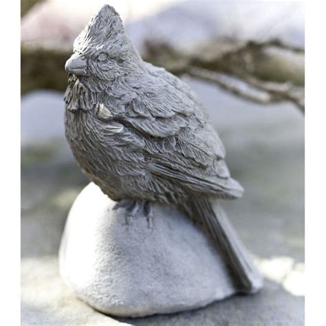 Cardinal Cast Stone Bird Garden Statue