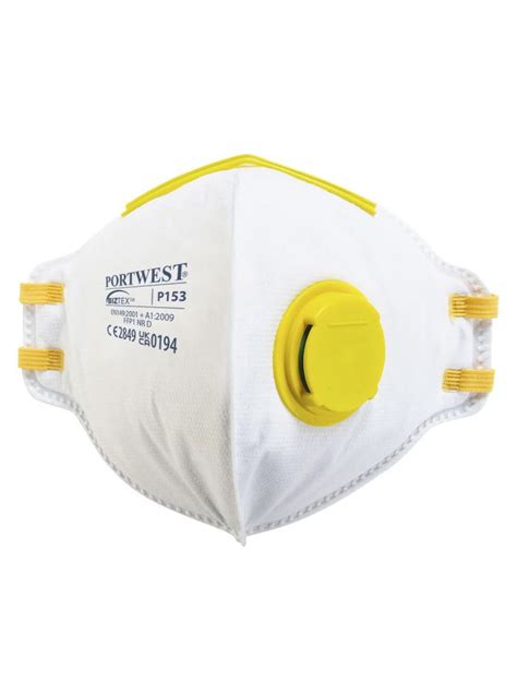 Portwest Ffp Valved Dolomite Fold Flat Respirator Pk Uk P P E