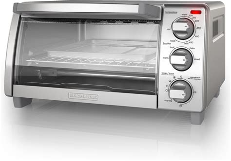 BLACK DECKER Horno Tostador de Convección Natural 4 Funciones Plata