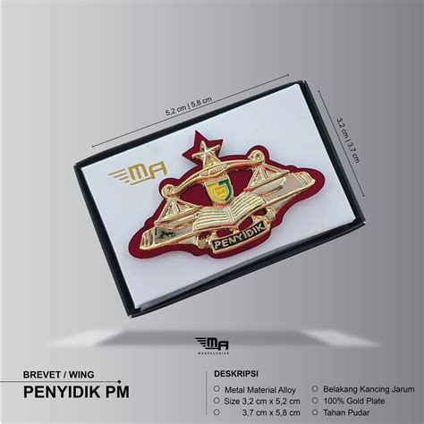 Jual Wing Penyidik Pm Polisi Militer Pdh Brevet Brivet Pin Penyidik