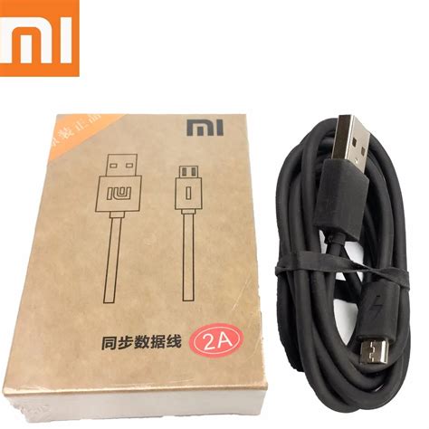 Original Xiaomi Redmi Note 5 Charger Cable Micro Usb 2A 100cm Black