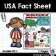 Usa Fact Sheet United States Of America Fact Sheet Freebie Tpt