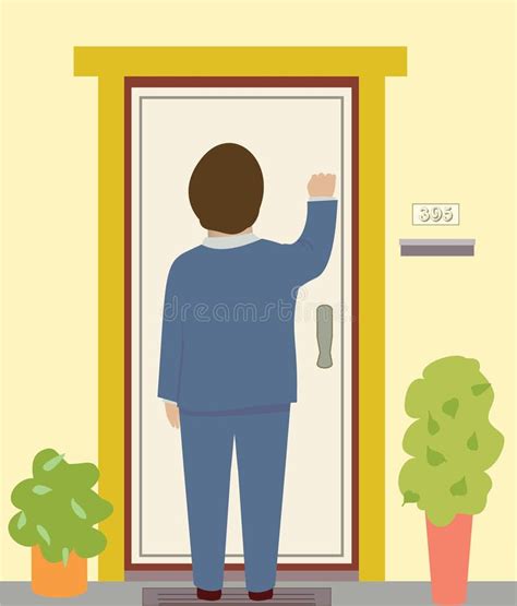 Knocking On The Door Stock Vector Illustration Of Number 54280190