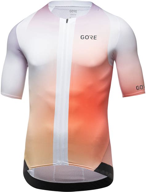 Gore Wear Chase Kurzarm Trikot Herren Wei Rot Ab