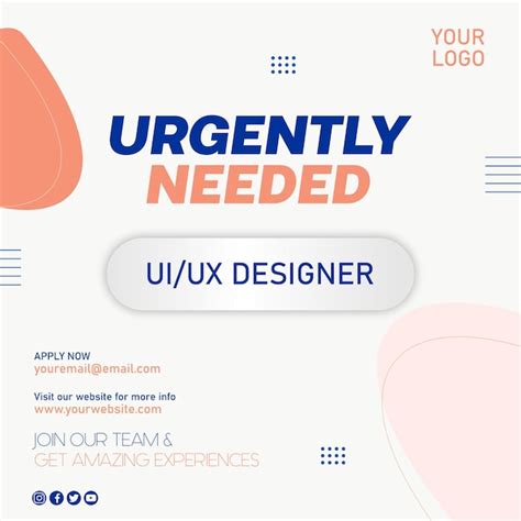 Premium Vector Hiring For Ui Ux Designer