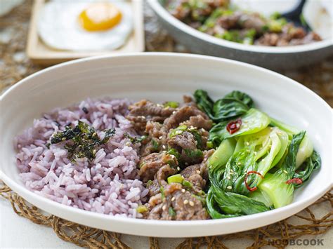 Purple Rice Bulgogi Bowl Recipe | Noob Cook Recipes