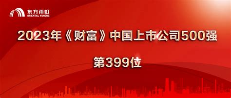 东方雨虹上榜2023年《财富》中国上市公司500强发展企业建筑