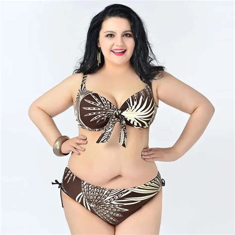 New Big Plus Size Bikini Set Summer Style Women Swimwear Push Up Bikini