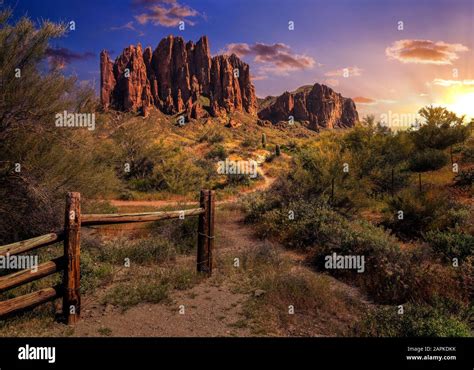 Late Afternoon View Of The Superstition Mountains Mesa Arizona Home