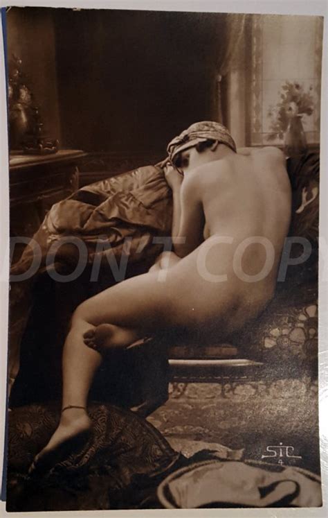 Vintage Artistic Nude Woman Photo Sic Photo Studio France No