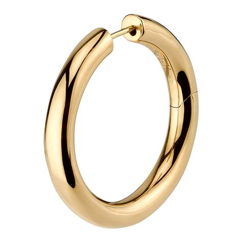 Wide Hoop One The Last Line Hoop Earrings Jewelry Gold