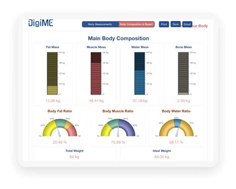 DigiME Body Composition Body Scan Body Posture Analysis