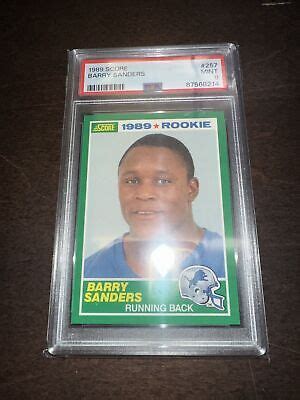 Score Barry Sanders Rookie Rc Psa Mint Hof Detroit Lions Ebay