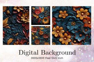 Flower Tooled Leather Western Background Graphic By Sistadesign