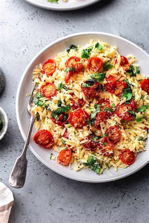 Roasted Cherry Tomato And Garlic Orzo Cupful Of Kale