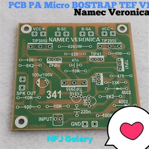 Jual Pcb Pa Micro Bostrap Tef V Rakitan Power Amplifier Sparepart