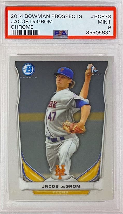 Jacob Degrom Bowman Chrome Baseball New York Mets Prospect Graded