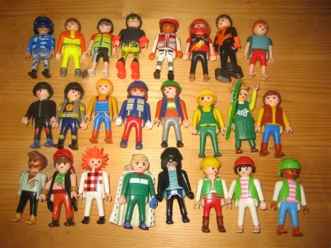 LOT 8 PLAYMOBIL 24 Personnages Figurines Hommes Modernes Speciaux Elvis