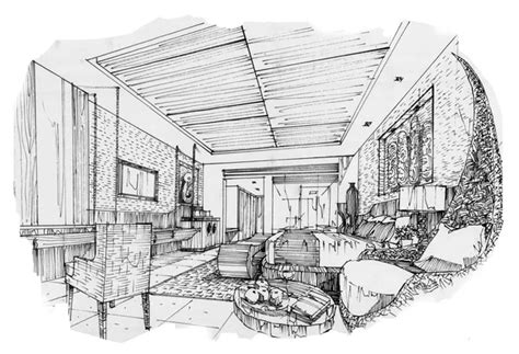 Sketch interior perspective — Stock Photo © last19 #128760848