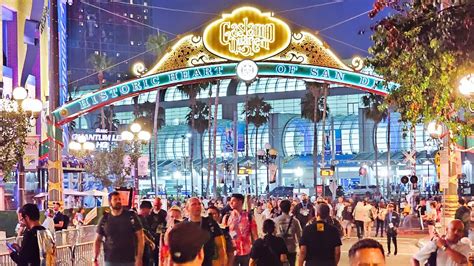 Nightlife In San Diegos Gaslamp Quarter During Comic Con Youtube