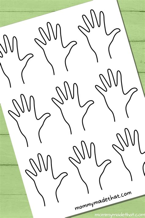 Hand Outline Template Printable