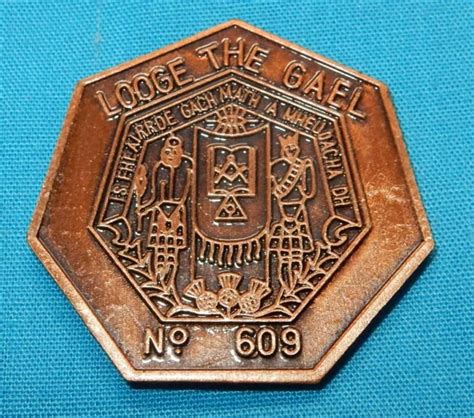 VINTAGE MASONIC MARK PENNY TOKEN LODGE THE GAEL COIN No 609 MMM