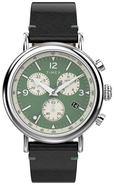 Timex Tw V Standard Chronograph Mm Eco Friendly Leather Strap