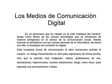 Qué son los medios de comunicación digitales