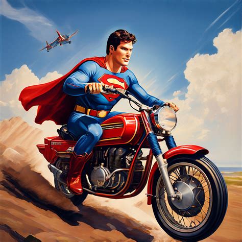 Superman christopher reeve flying with honda cub by Ricky Tam - Playground