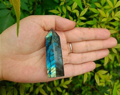 Large Labradorite Double Terminated Crystal Point Wand Etsy