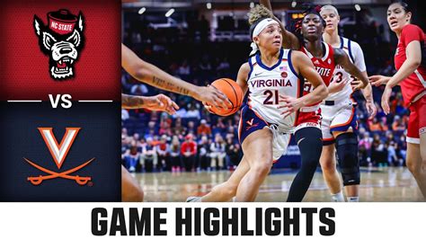 Nc State Vs Virginia Game Highlights 2023 24 Acc Womens Basketball