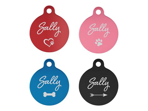 Engraved Pet Tags with Symbols - Script - Gem Awards