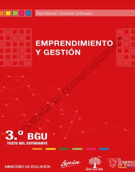 Libro de emprendimiento y gestión de tercero de bachillerato 2024 elyex