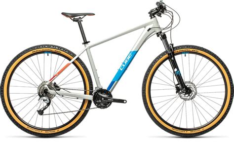 Cube Aim Sl Hardtail Mountain Bike Grey Blue Red