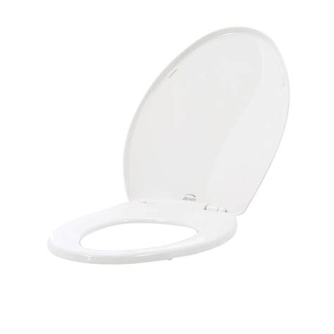 BEMIS Slow Close Elongated Closed Front Toilet Seat In White 1580SLOW