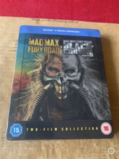 MAD MAX FURY Road Blu Ray Steelbook Black Chrome Edition NEW SEALED